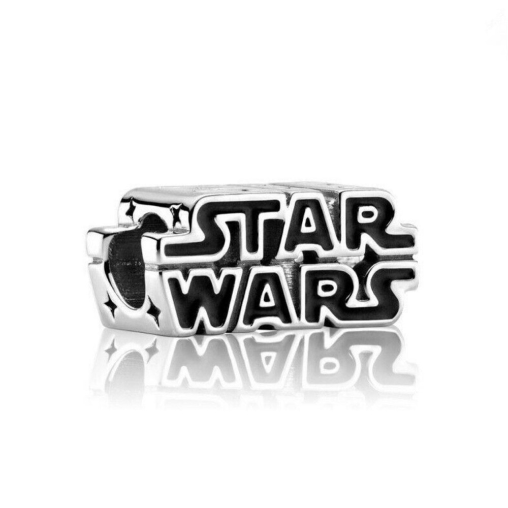 Star Wars Charm 3D Logo Charm Bracelets Silver